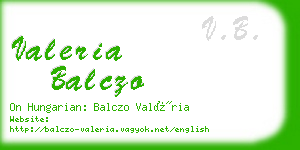 valeria balczo business card